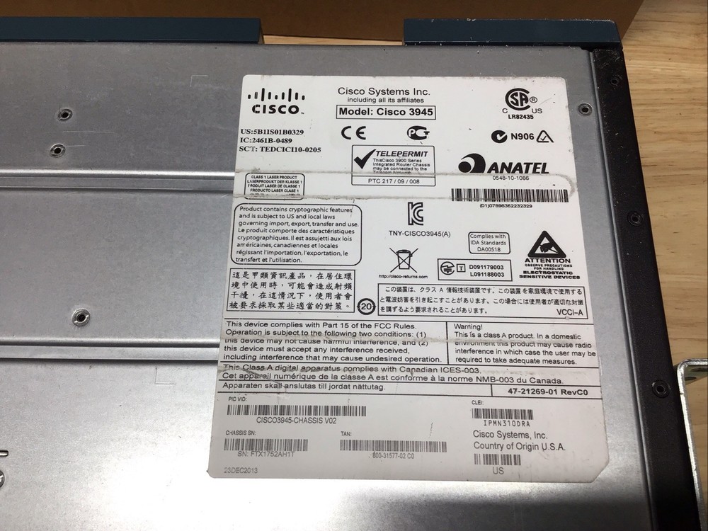 Cisco 3945A Integrated Services Router