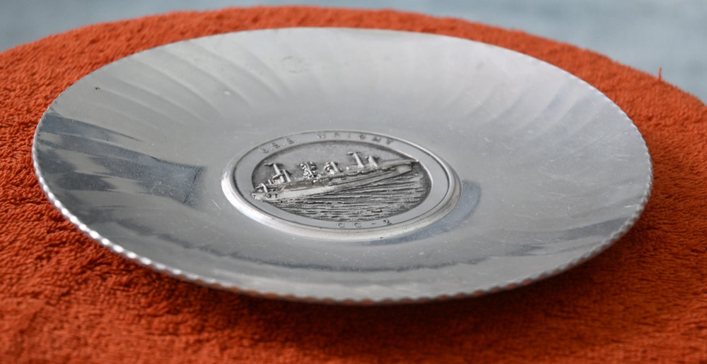 U.S. NAVY LIGHT CARRIER SHIP: USS WRIGHT CC-2 Aluminum Tray