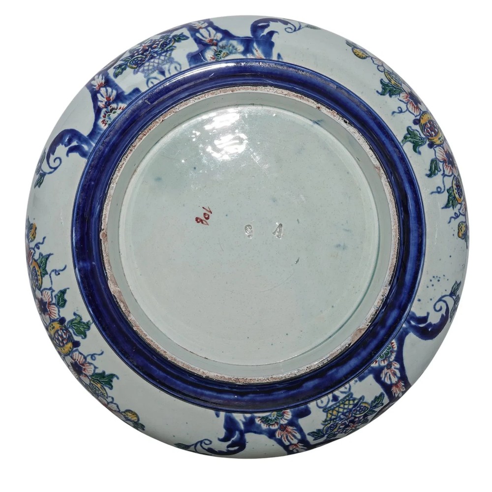 19th Cent. French Faience Cache Pot