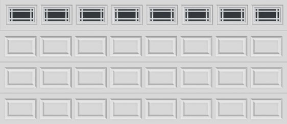 HOLMES Garage Door White Prairie 510 Replacement Window Inserts /Short Panel