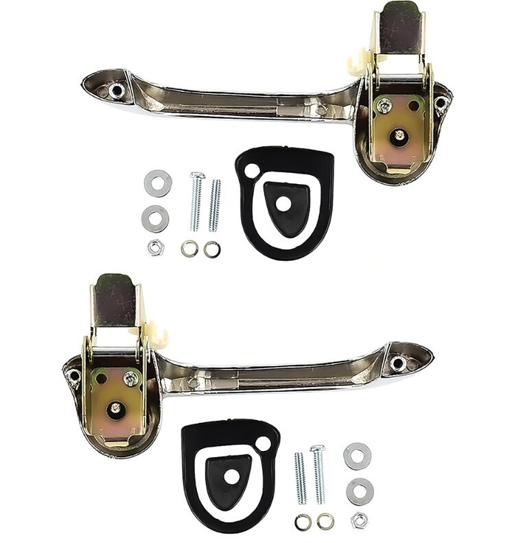 Outer Door Handle Set With Hardware For 1964-1970 Ford Mustang