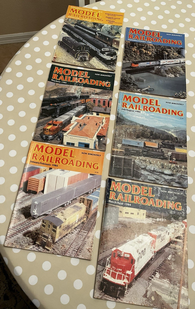 Model Railroading Magazine 1984 Complete 6 Issues Design, Landscape, Instruction
