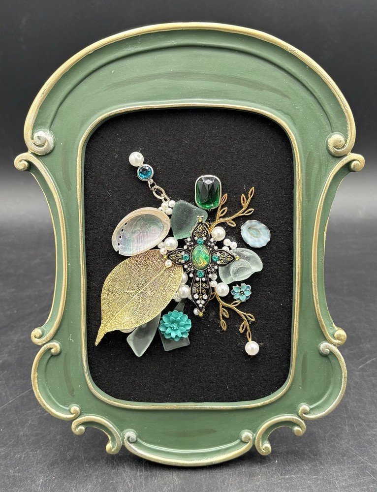 Handmade Framed Art With Mixed Media