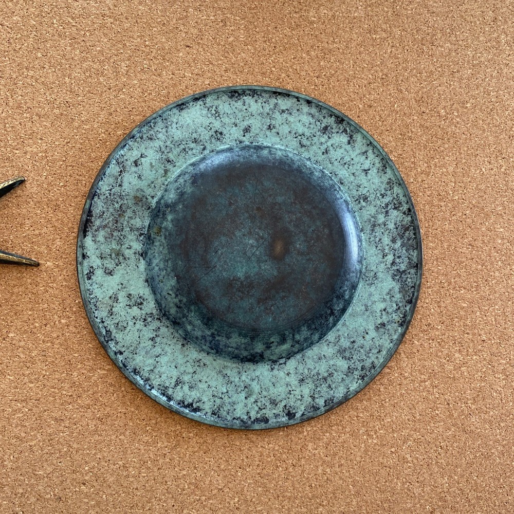 Vintage Cast Metal Compass Ash Tray