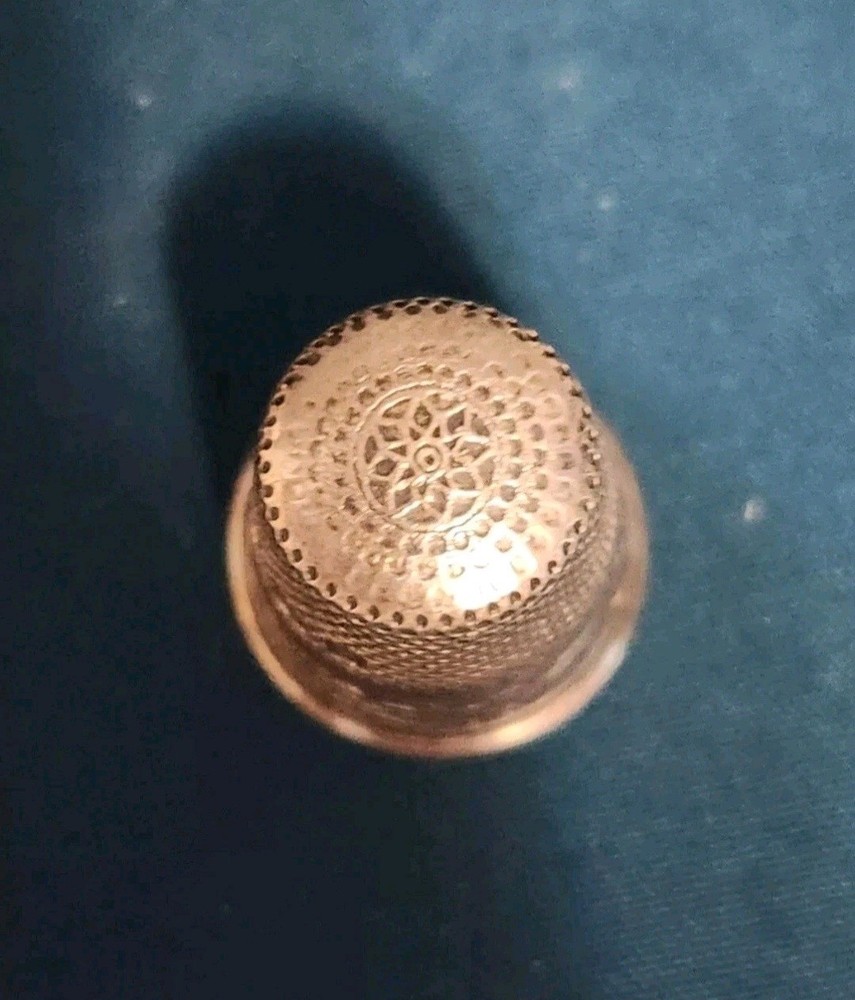Antique Germany Sterling Silver Thimble Size 6