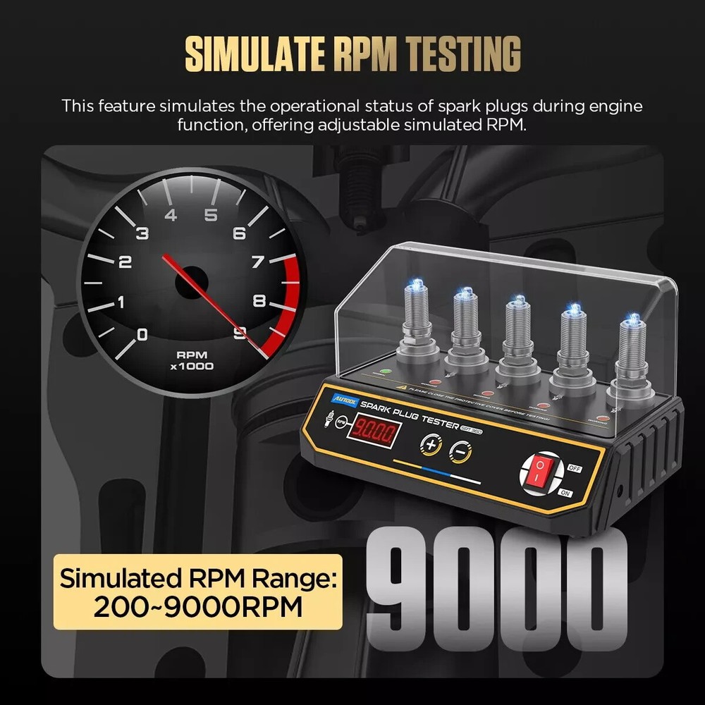 Car Spark Plug Tester 5 Holes Automotive Engine Ignition Plug Detector Analyzer