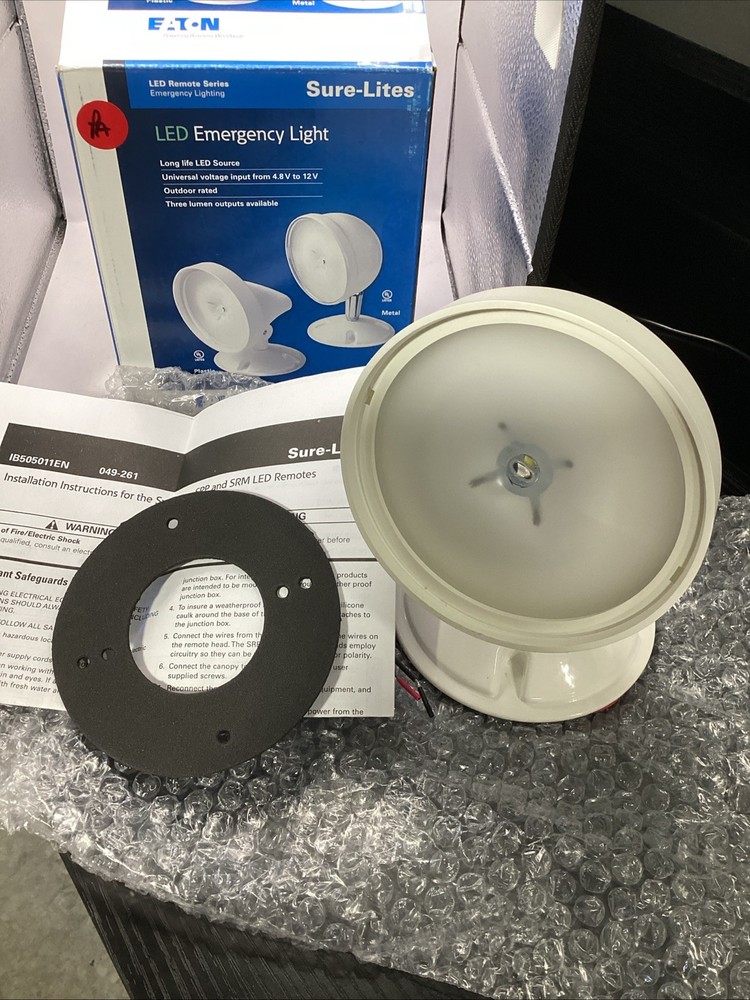 SURE-LITES SRP30WH Single Head White Plastic Emergency Remote 🔴