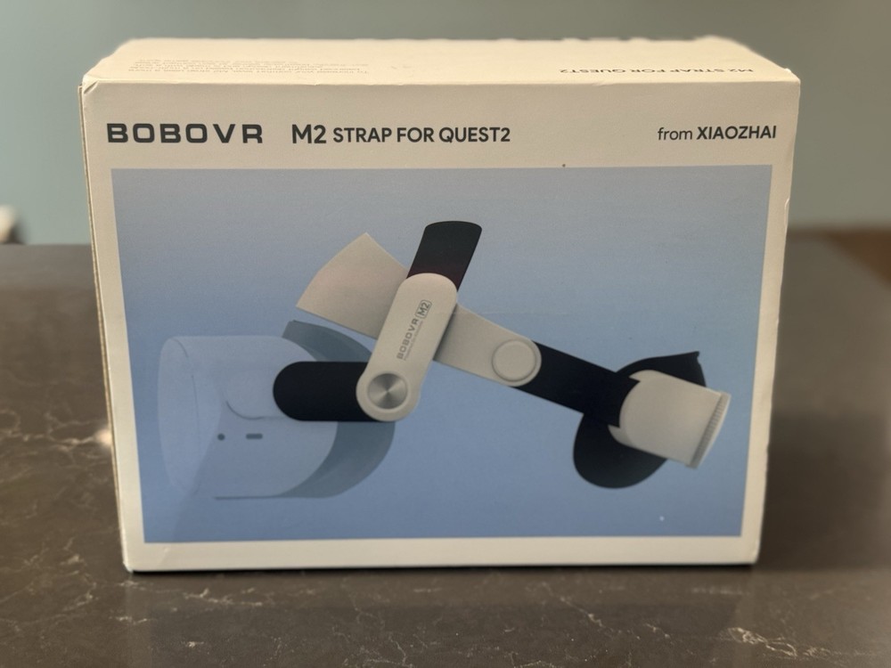 BOBOVR M2 Head Strap for Quest 2 Headset, White/Black, Model M2