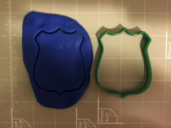 Police Badge Cookie Cutter (Select your own size)