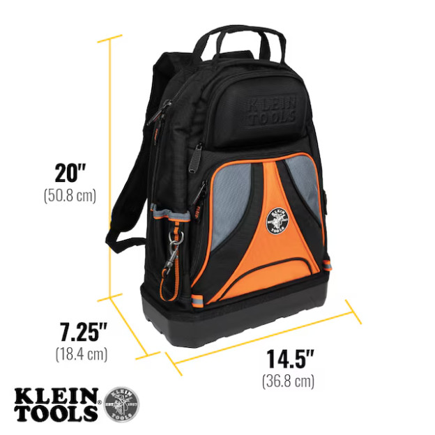 Klein Tools Tradesman Pro Tool Bag Backpack, 39 Pockets