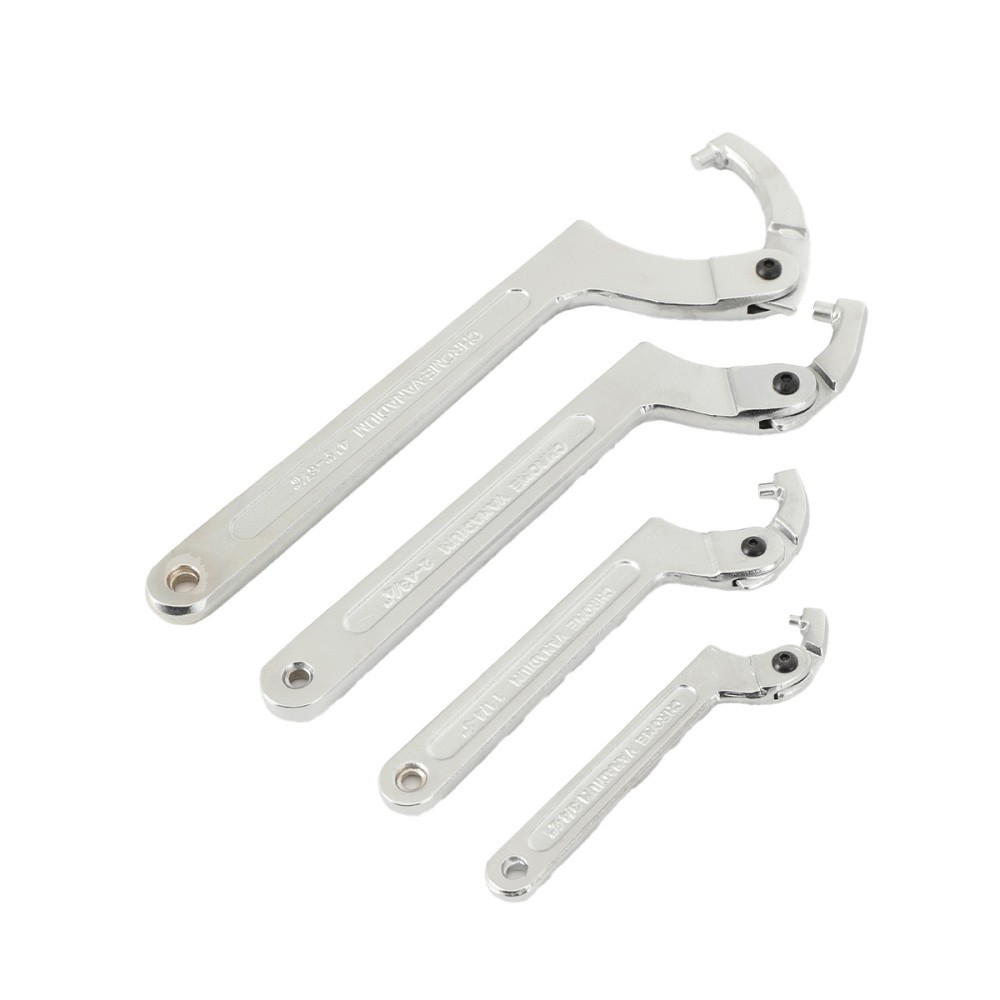 4x Adjustable Spanner Hook Wrench for Hydraulic Ram Cylinder Mechanical Machine