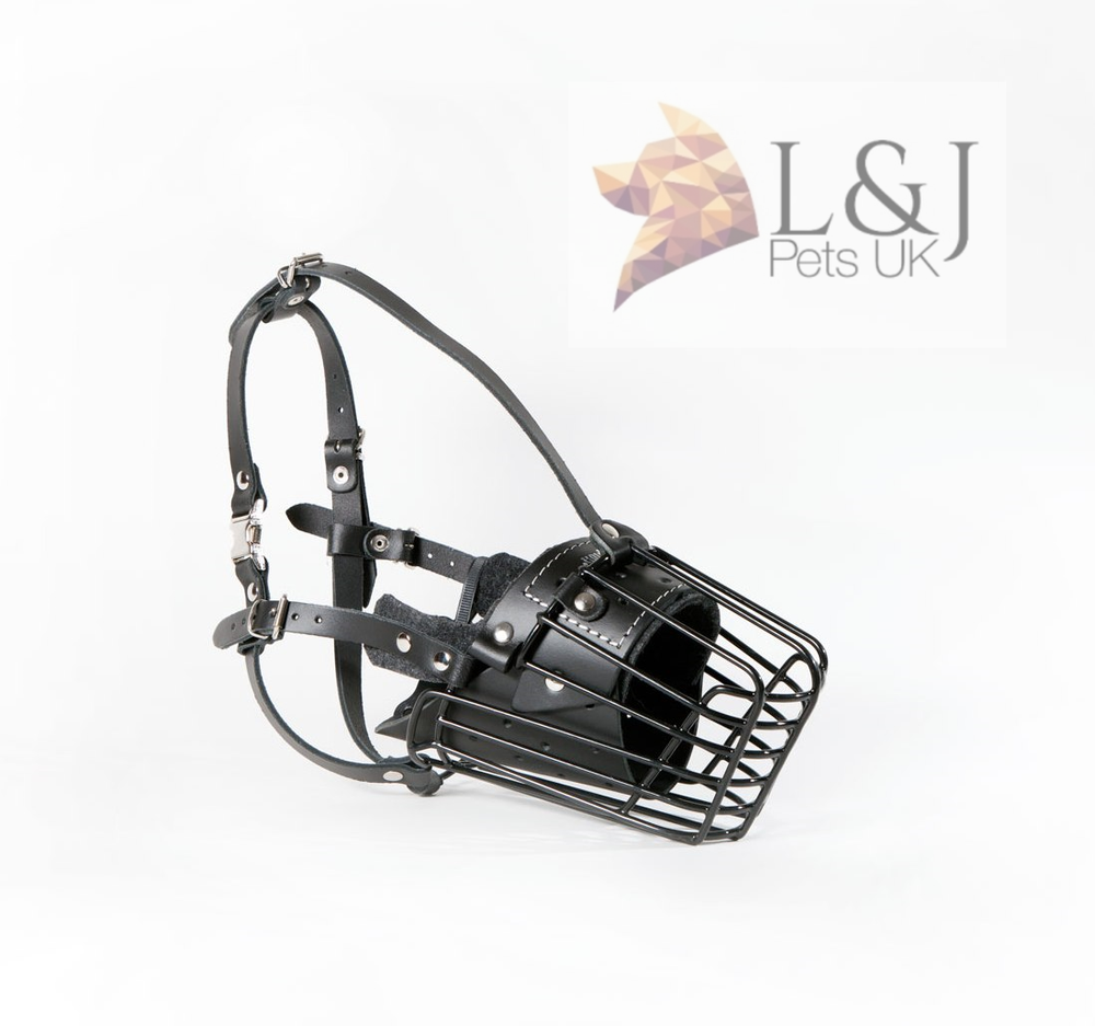 New Strong Metal Wire Rubber Covered Basket Dog Muzzle German Shepherd