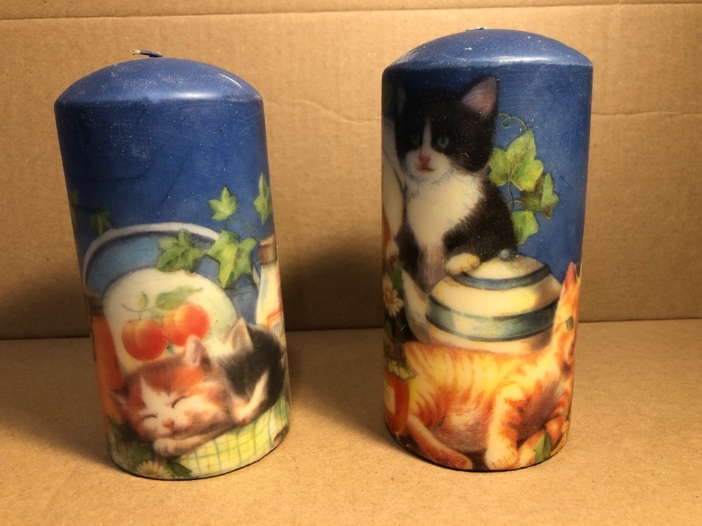 Vintage Cat Candles (2)