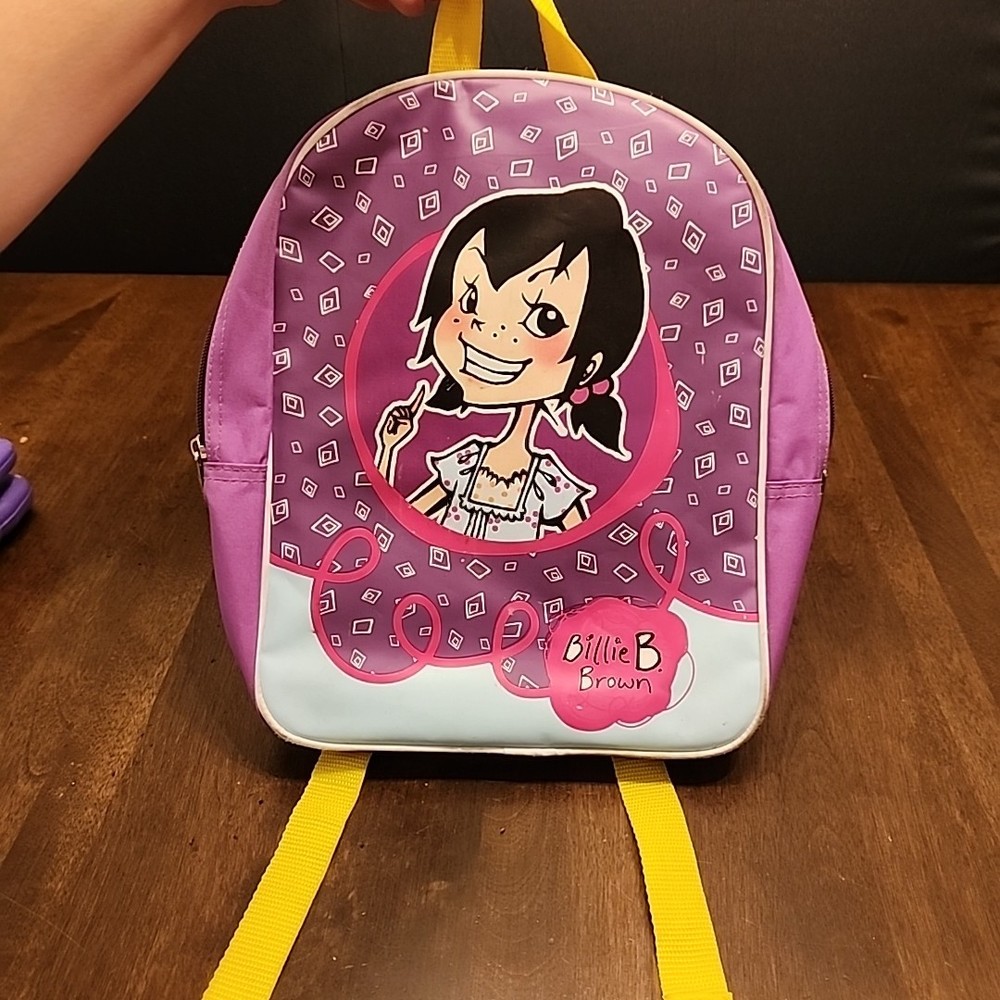 13" Billie B. Brown Backpack Purple Adjustable Straps