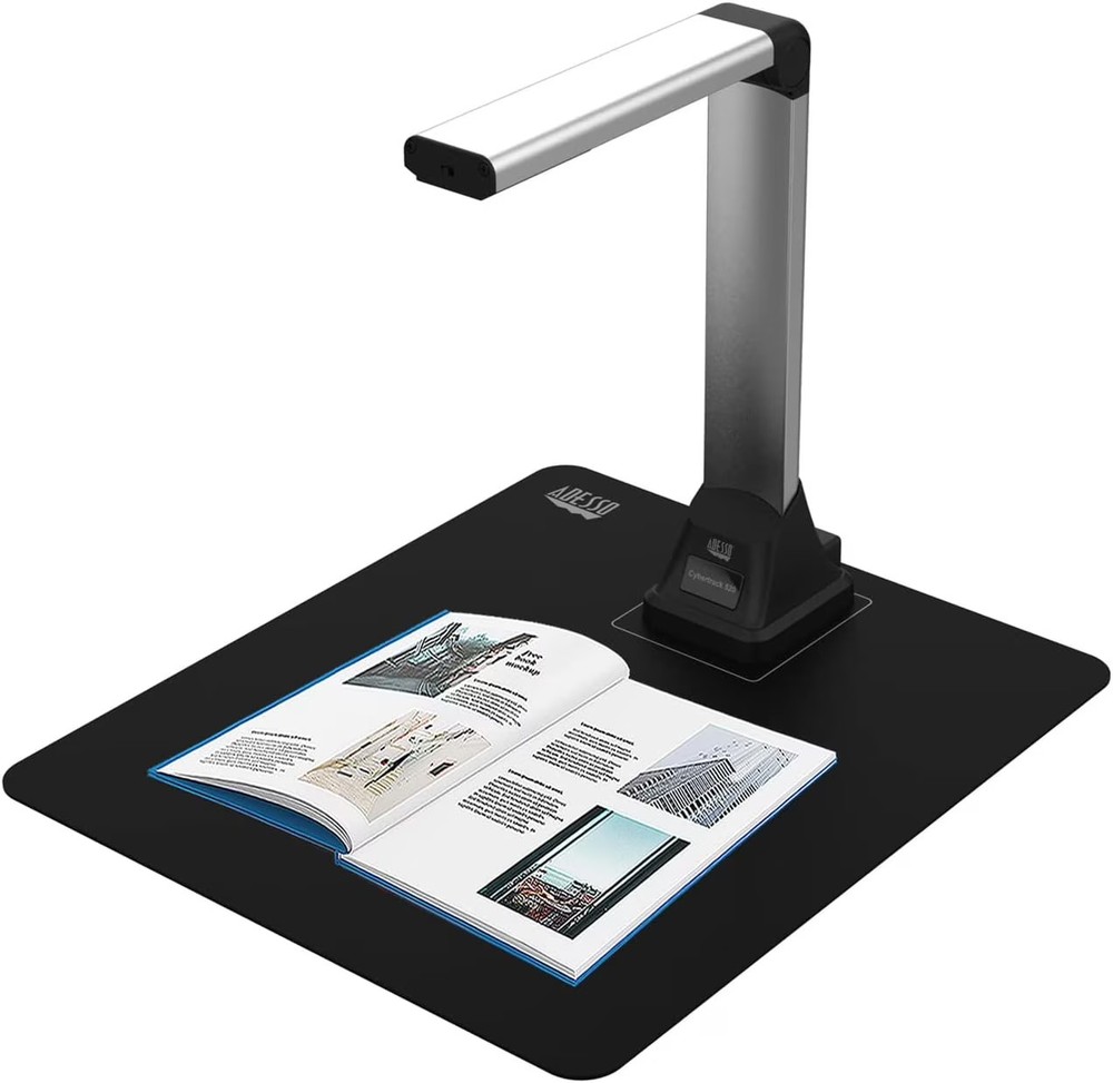 Adesso 5MP Fixed-Focus A4 Document Camera Scanner with OCR Text Recognition