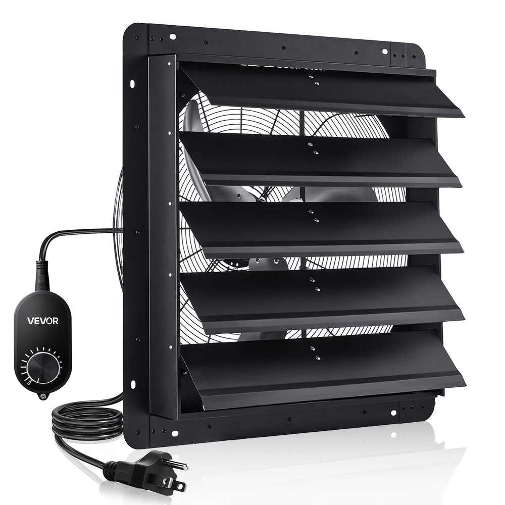 VEVOR 24 in Shutter Exhaust Fan with Speed Controller Wall Mount for Shed