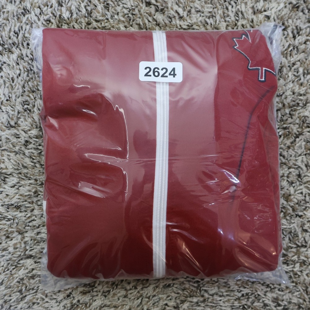 Y2K No Boundaries Canada Mens Track Jacket Red White Stripe Size Medium