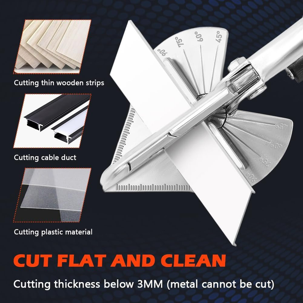 Adjustable Multi Angle Miter Shears with 10 Extra Blades, 45-135 Degree Cutter S