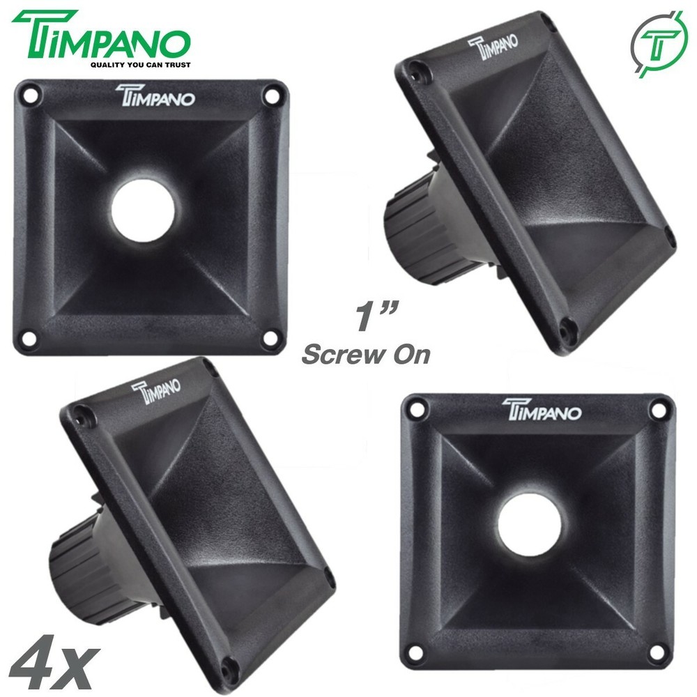 4x Timpano TPT-HL11-25 1" Exit Screw-On Horn for 1" Compression Drivers