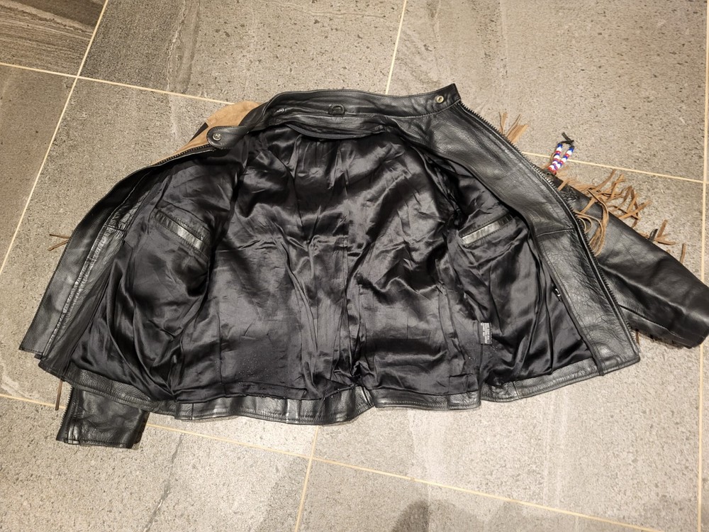 Leather motorcycle jacket Size