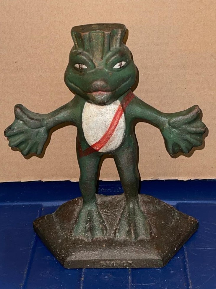 Cast Iron Frog Prince Doorstop