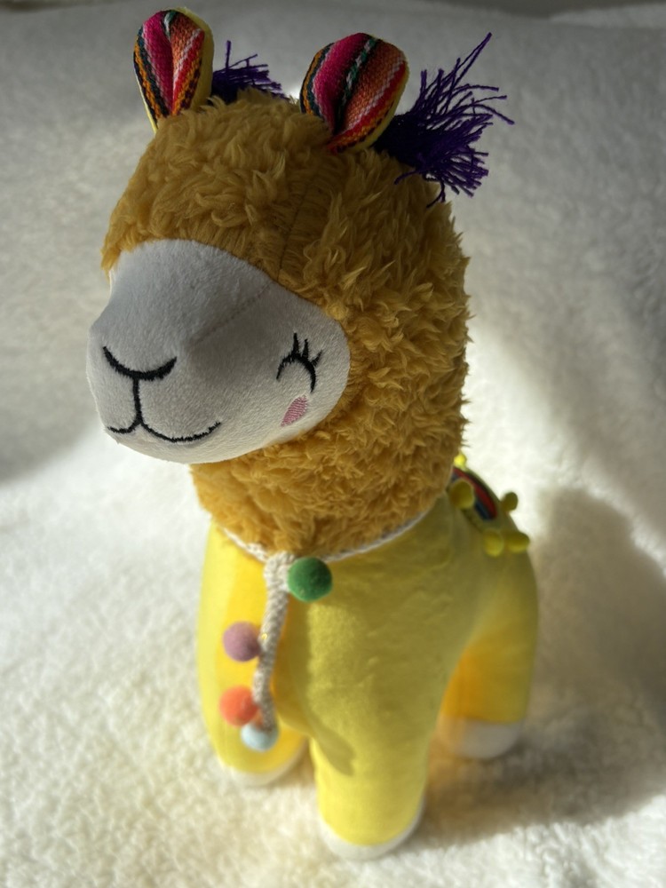 Peruvian Llama Stuff Decorative 12 Inches Tall **YELLOW**