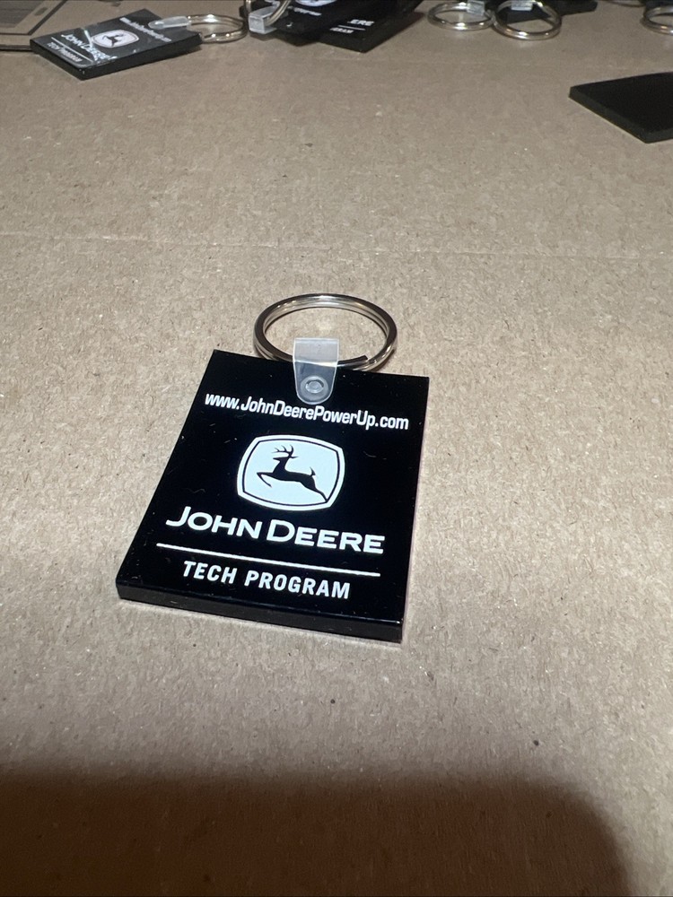 John Deere Logo Tech Program Rubber Keychain