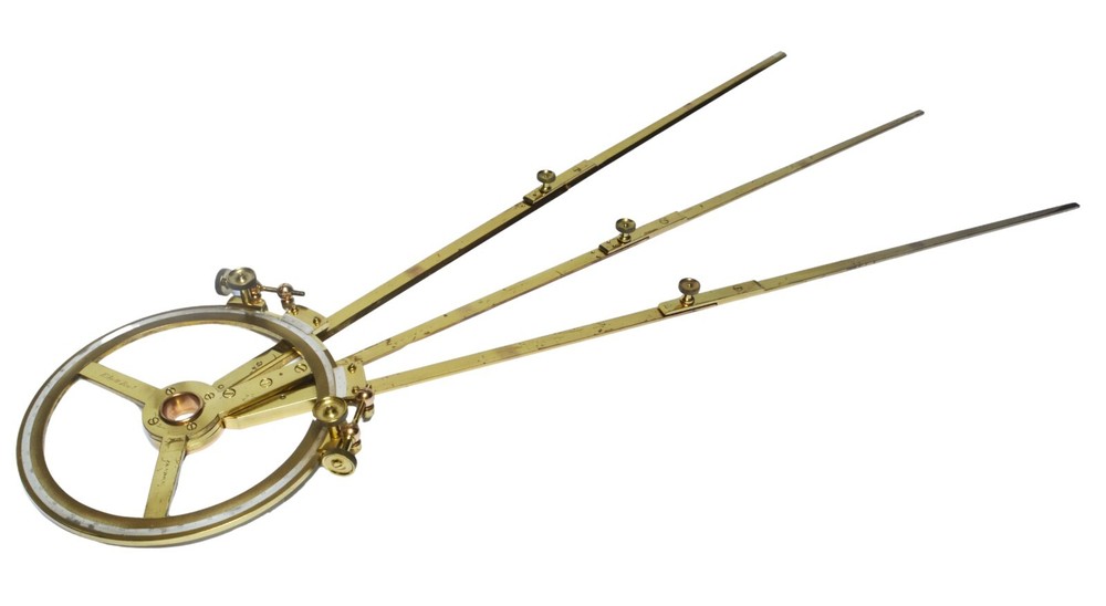 Antique Compass Station Pointer, Navigation Tool, London, Naval, Victorian 1890s
