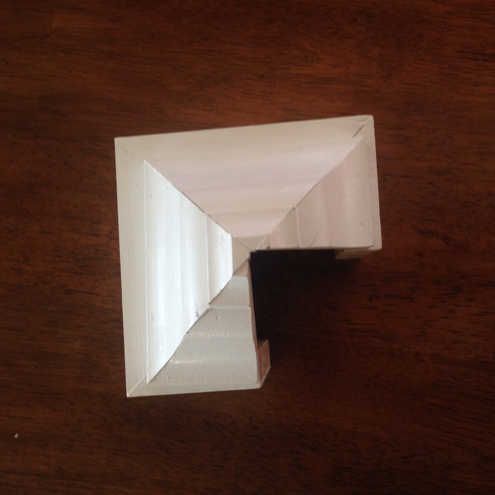 Crown Molding Outside Corner Blocks made For 2 5/8" Transition! 2 pack!