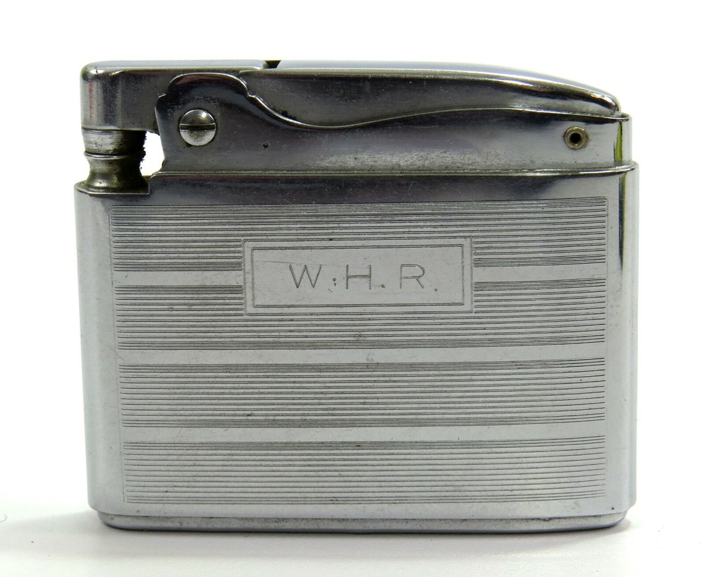 Vintage Ronson Adonis Cigarette Lighter, Monogrammed W.H.R., Read Condition