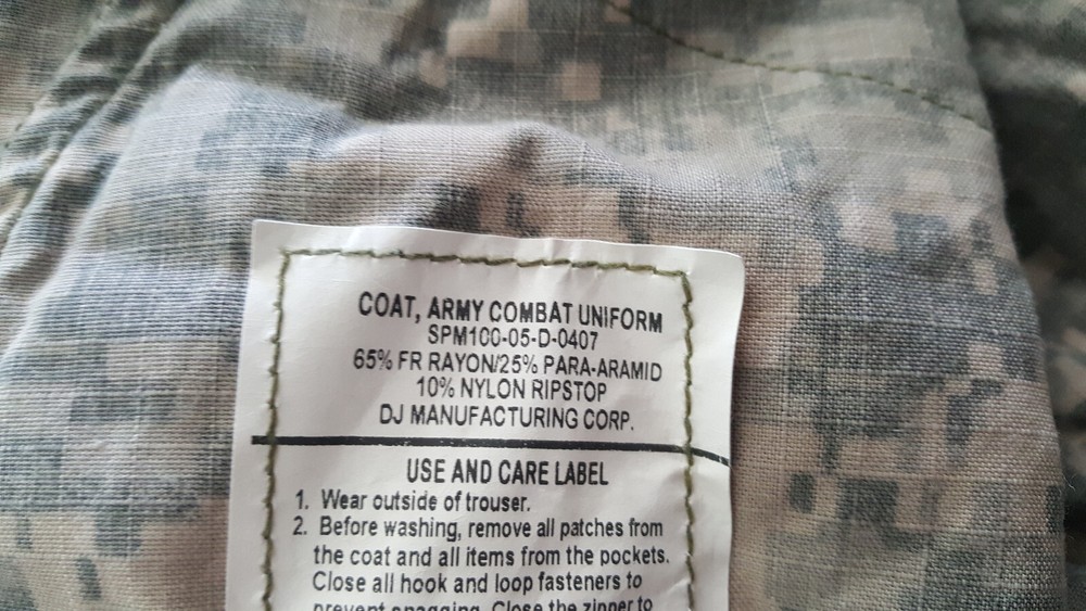 Army Combat Uniform Coat FR Medium Long Digital Camo NWT