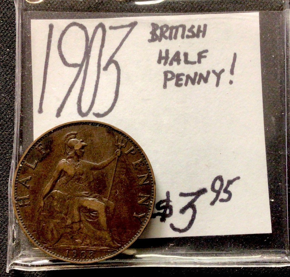 1903 British Half Penny! ENN Coins