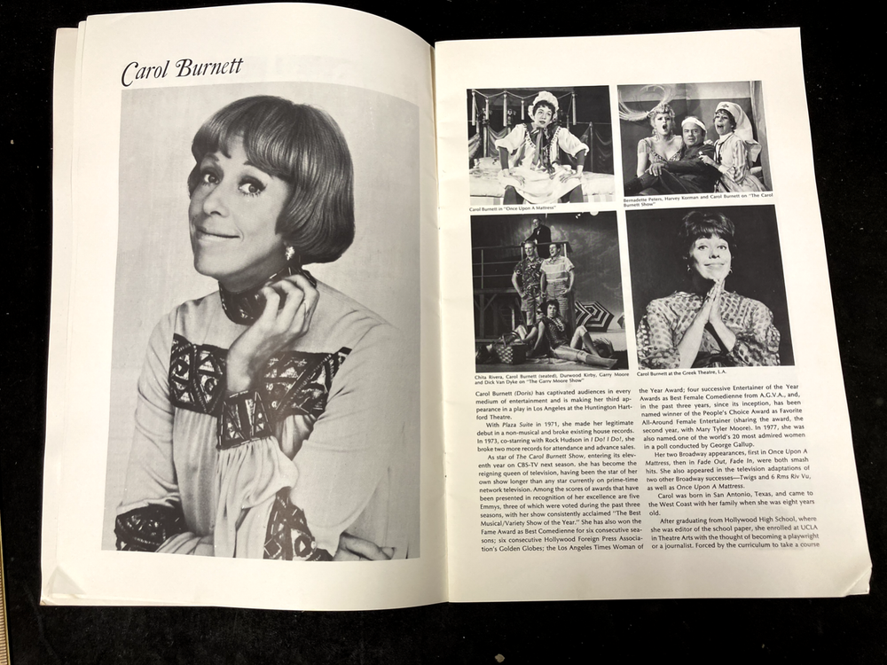 1977 SAME TIME NEXT YEAR SOUVENIR THEATRE PROGRAM, DICK VAN DYKE & CAROL BURNETT