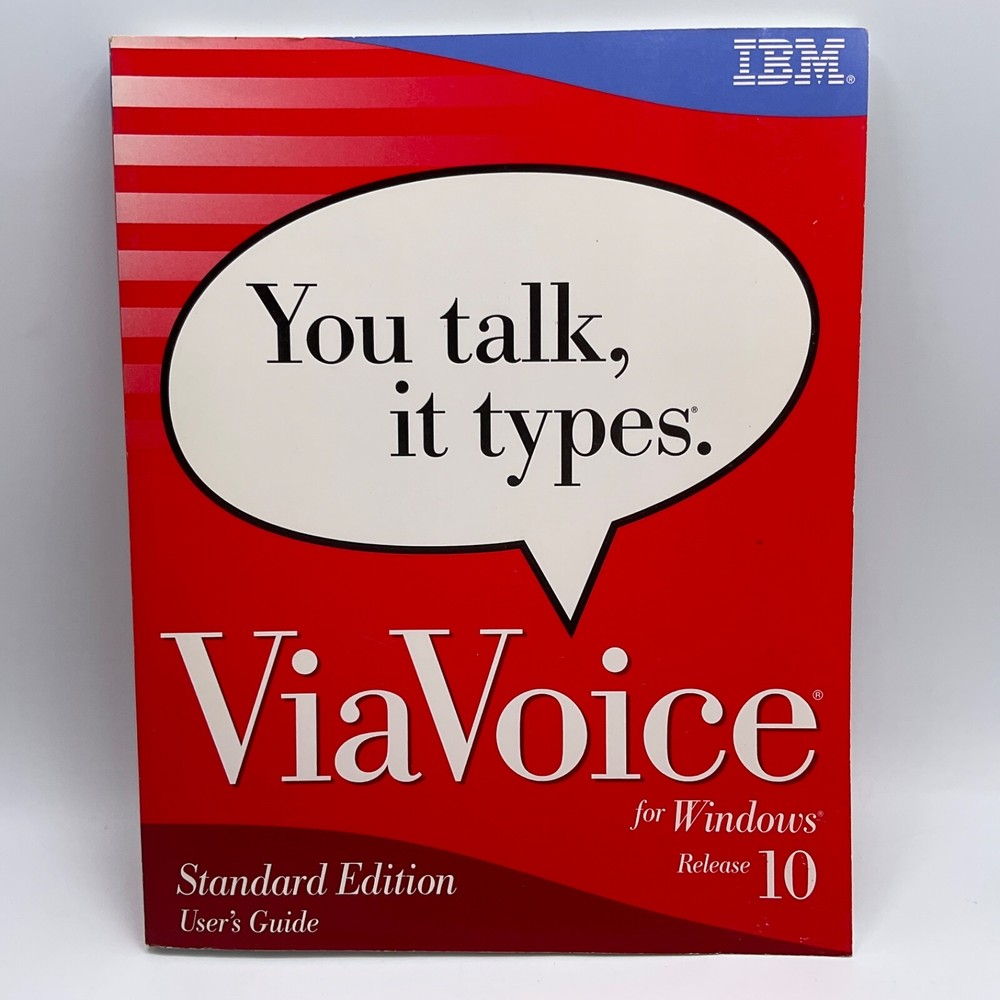 IBM ViaVoice for Windows Release 10 Standard Edition CD Software Manual 2002