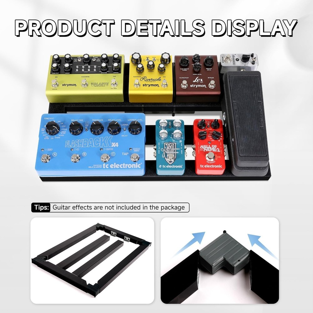 Ergonomic Ghost Fire Effects Pedalboard - Lightweight, Durable & Travel-Friendly