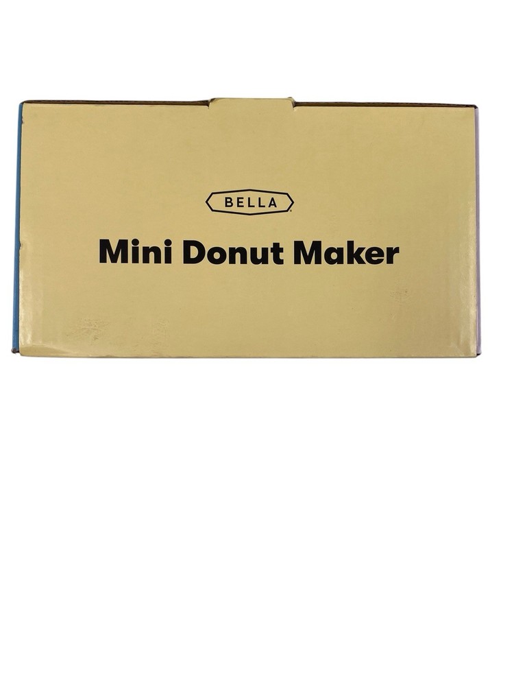 Bella Mini Donut Maker Non-Stick Easy Compact Design Makes 3 Donuts - white
