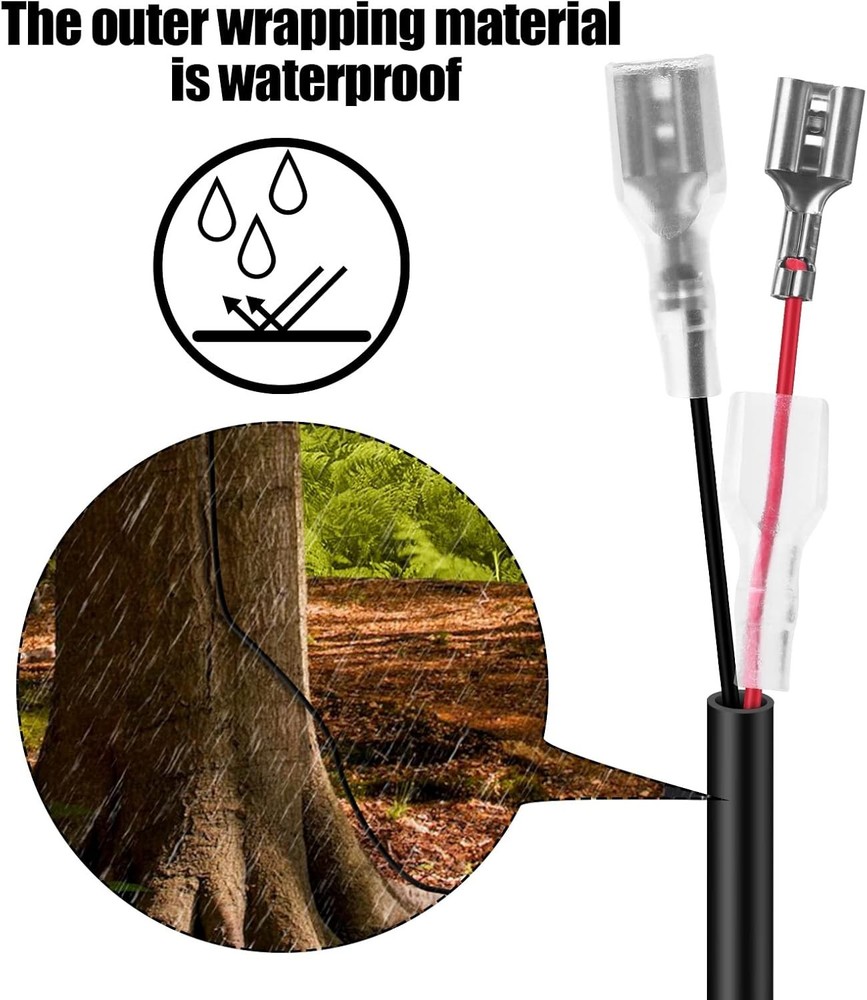 Trail Camera DC Power Cable 4.0x1.7mm External Cord 2 Pack