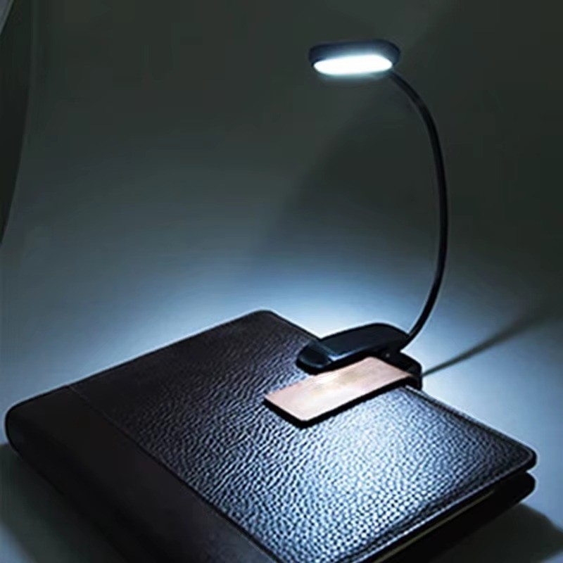 Mini LED Book Light Clip-On Reading Lamp Portable Battery Powered Bed Light