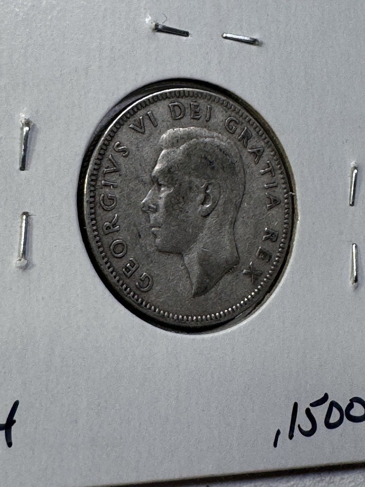 1948 Canada 25 Cents Silver Coin