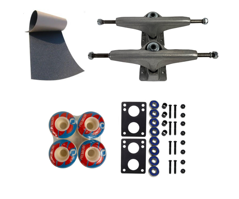 Skateboard complete 8.5 components to assemble with purchased deck from DECOY