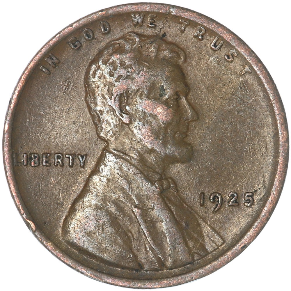 1925 (P) Lincoln Wheat Cent Extra Fine Penny XF