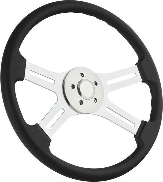 Steering Wheel & Hub Kit: 18" Chrome Dual Classic PolyUrethane (Freightliner)