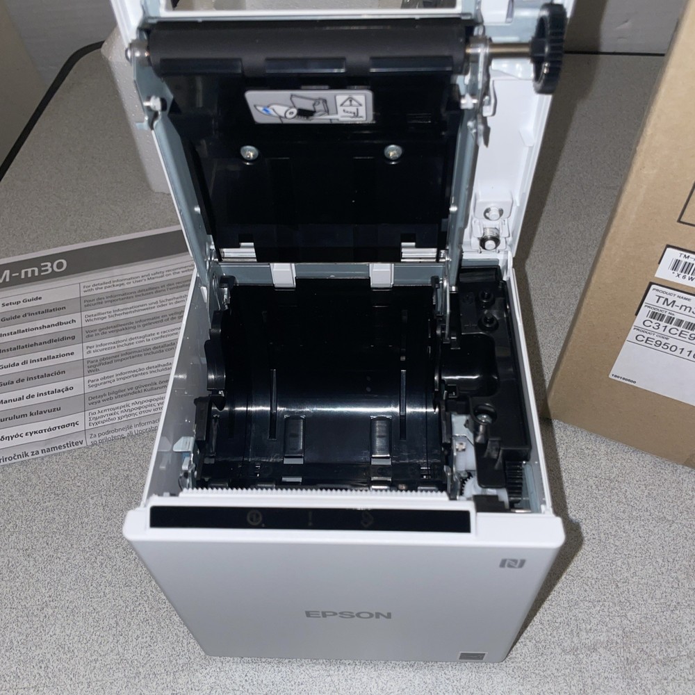 New Epson TM-M30 White Thermal Printer Ethernet-LAN/USB *No Bluetooth*