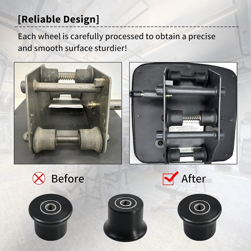 6 Rolling Seat Trolley Wheels,Sliding Bracket Roller, Compatible with...