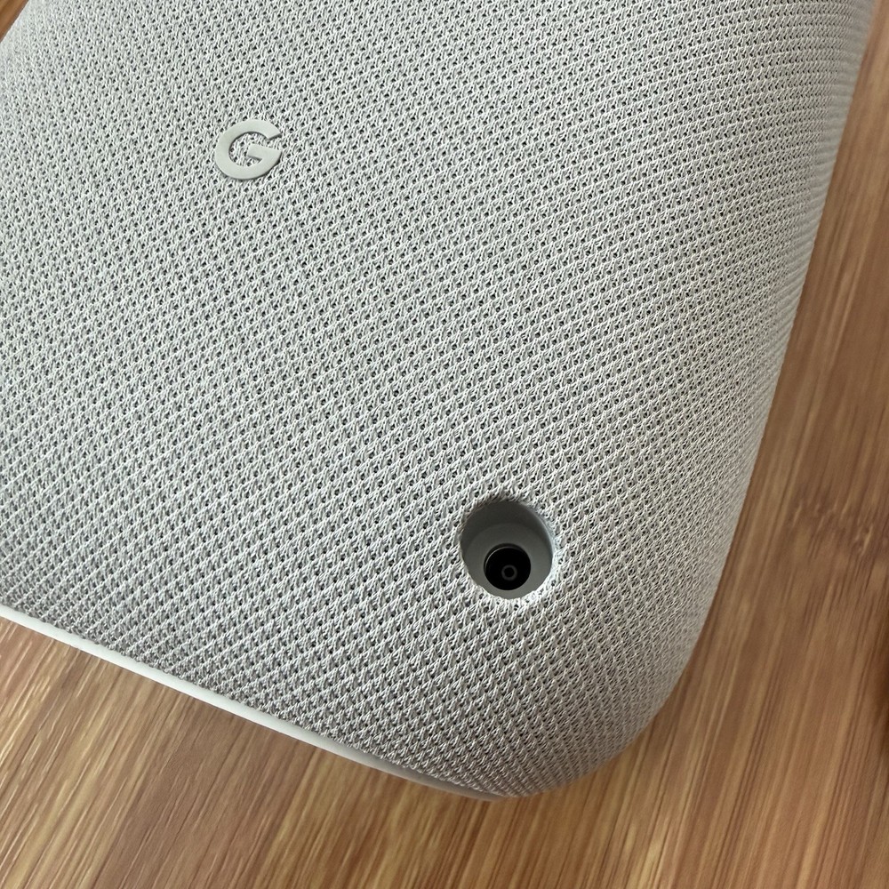 Google Nest GXCA6 Smart Speaker Assistant White Grey w/Power Cable TESTED READ