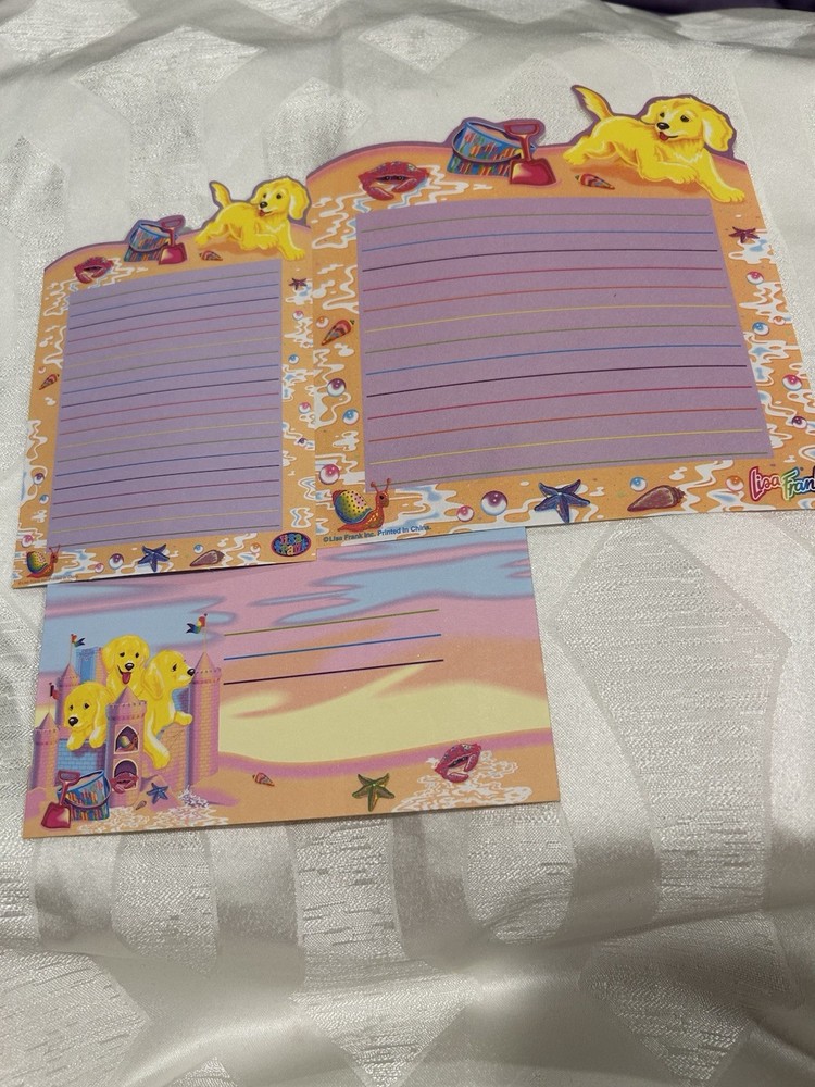 Vintage Lisa Frank  Stationery Sheets + Envelope