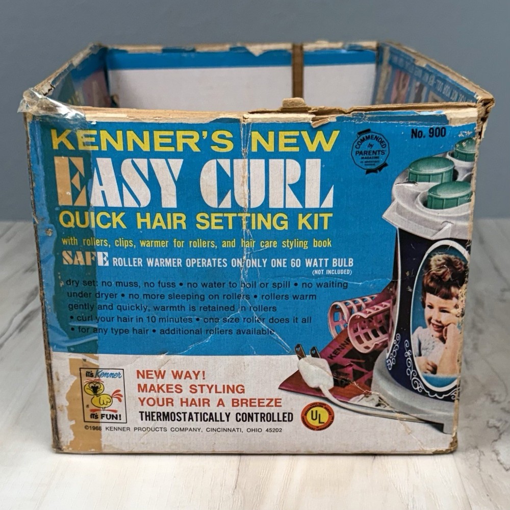 VTG 1968 KENNER Easy Curl Quick HAIR SETTING KIT Rollers WORKS *Missing 2 Clips*