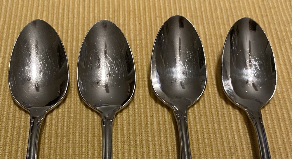 Oneida Community Stainless CHATELAINE Teaspoons Set of 4 b