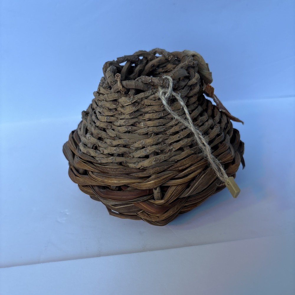 Unsigned Hawaiian Wattle Basket created by Mika McCann