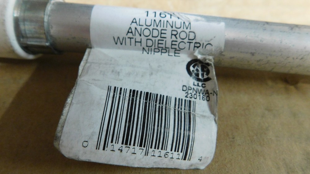 Camco-11611 3/4" 14NPT Aluminum Anode Rod With Dielectric Nipple